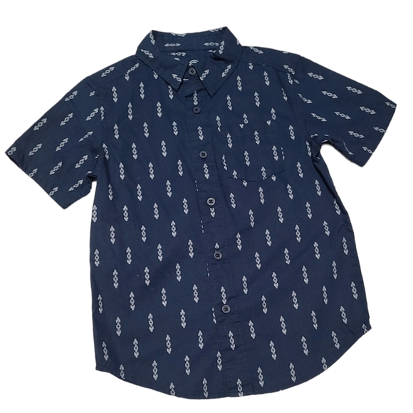 wonder nation Other - Navy blue Boys' Short Sleeve Button-Down Shirt Size 4/5
